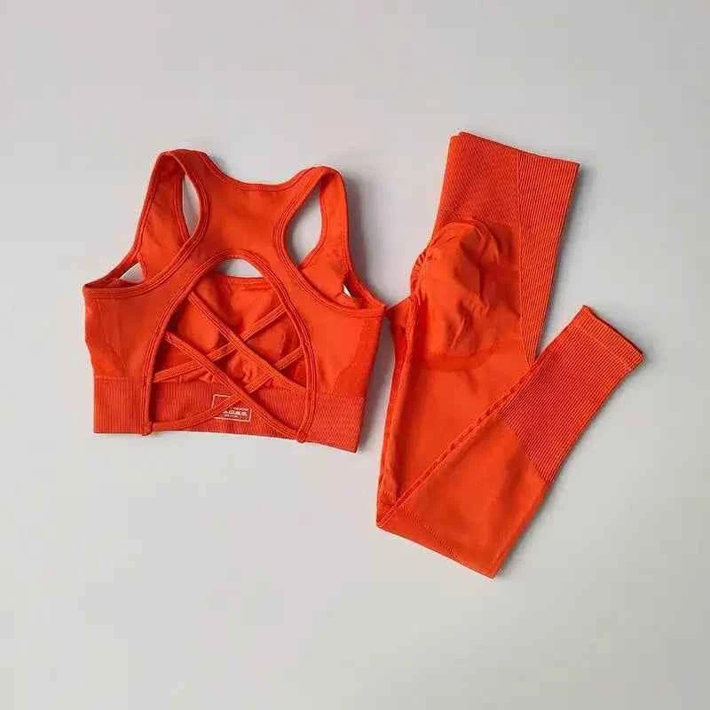2PCS Women's Sports Bra & Leggings Yoga Set
